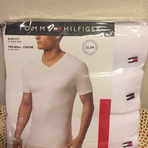 NIP Tommy Hilfiger Slim Fit V-Neck Tee Shi…